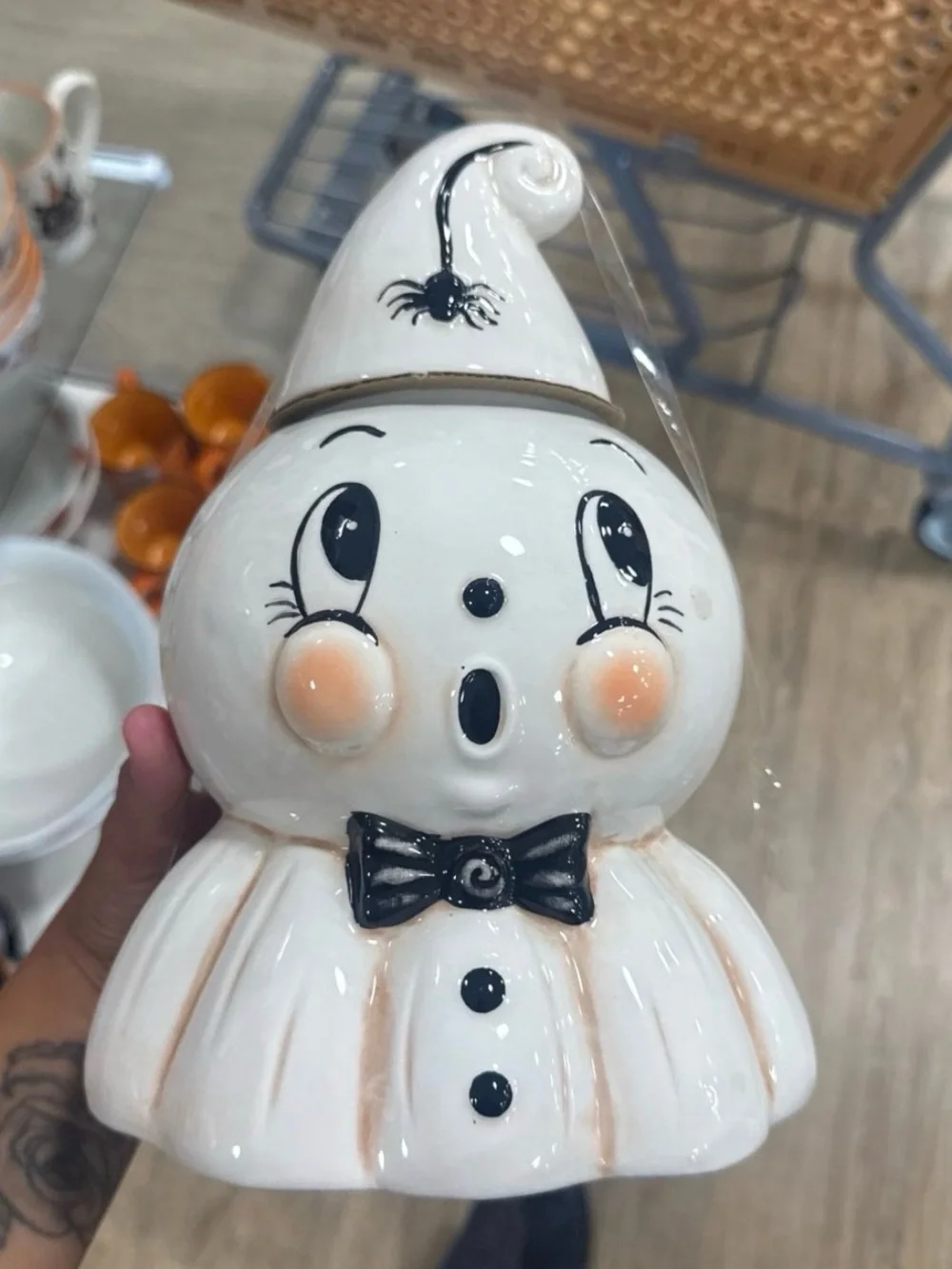Johanna Parker Halloween 2026 Kooky Spooky Ghost Vintage Style Cookie Jar New